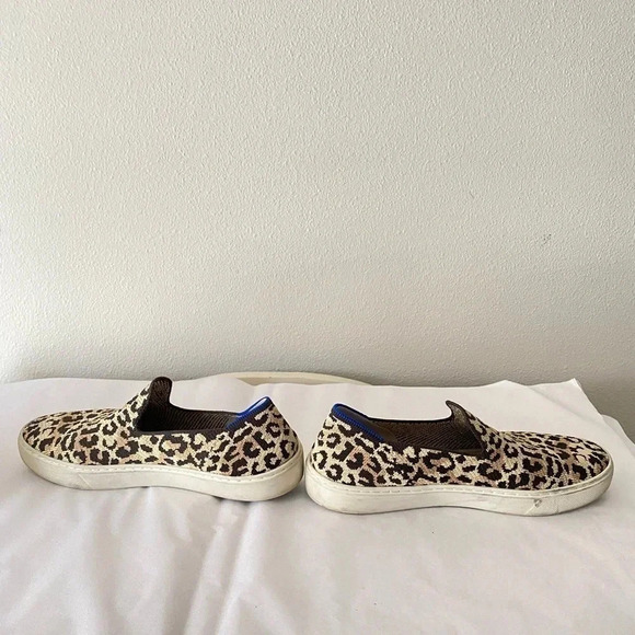 Rothy’s Leopard Animal Print Slip on Knit Sneakers Size 8 - Picture 4 of 7